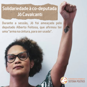 Leia mais sobre o artigo Solidariedade à co-deputada Jô Cavalcanti